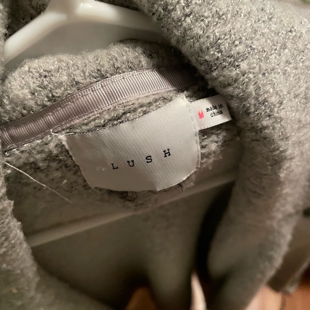 Lush Madeleine Grey Coat Cardigan, size M